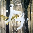 thumbnail image 1 of EastVita Halloween Tree Wrap Ghost Decoration, 2 Pack 50" Halloween Cute Ghost Design Decorations, Friendly Ghost Decor for Halloween Outdoor Indoor, Lawn, Tree Decor, Ghost Party Supplies, 1 of 9