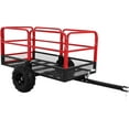 thumbnail image 1 of EastVita Heavy Duty Steel Dump Trailer, 500 Lbs/11.4 Cu.Ft Capacity Garden Dump Cart for Lawn Mower, Utility Trailer with Removeable Rear Panel, Designed for Tractor, ATV, UTV, 1 of 7