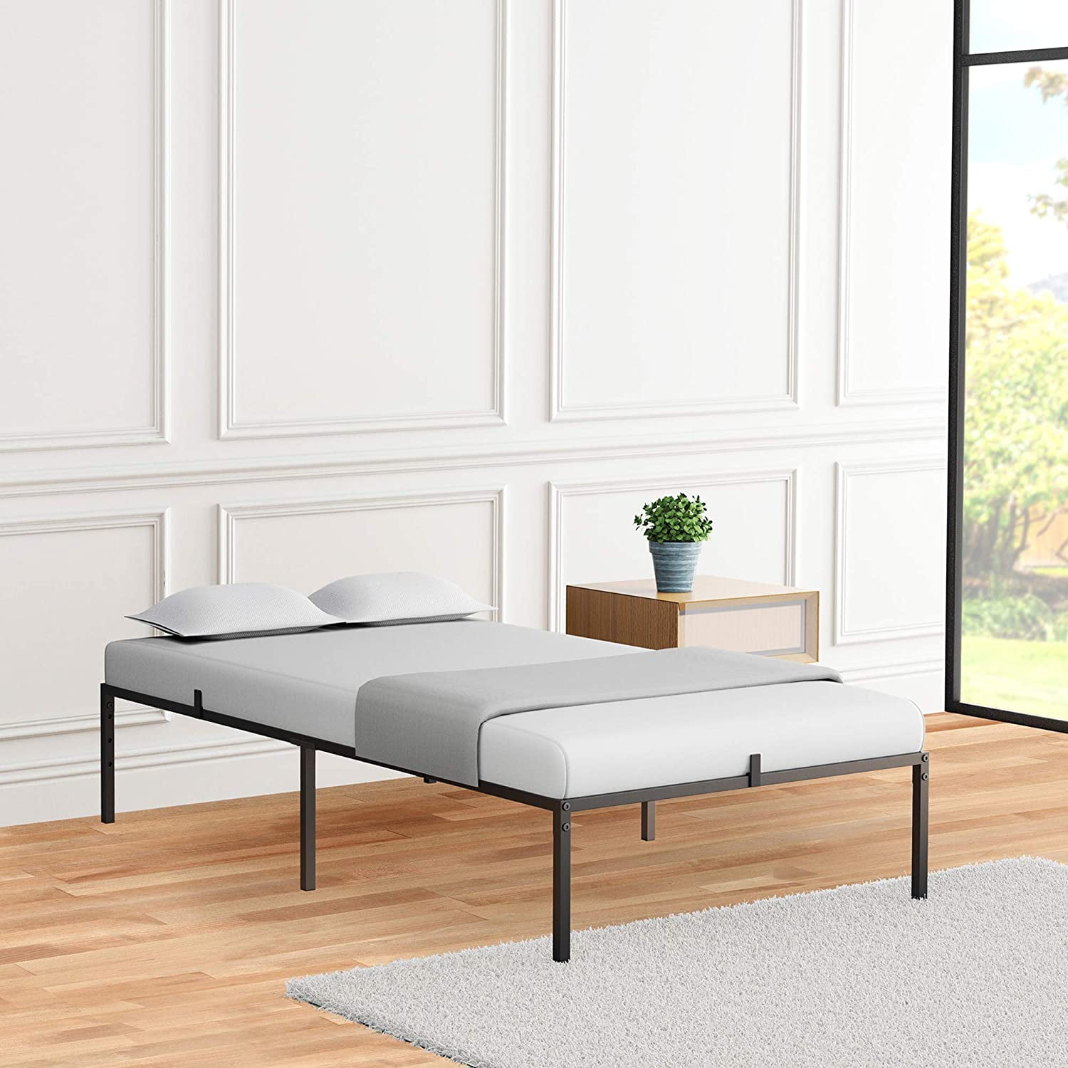 EastVita Heavy Duty Steel Slat bedstead Anti-slip Support Easy Assembly ...