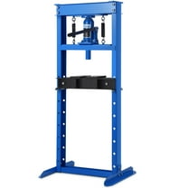 EastVita Hydraulic Shop Press, 12 Ton h-Frame Hydraulic Garage/Shop Floor Press with Press Plates, Adjustable Working Table Height