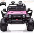 thumbnail image 1 of EastVita Kids 24V Ride on Car with Electric Remote Control Dual Drive Power Ride on Toys 2 Seats SUV Truck Wheels Vehicle with Control Bluetooth USB Mp3 Headlight, 1 of 10