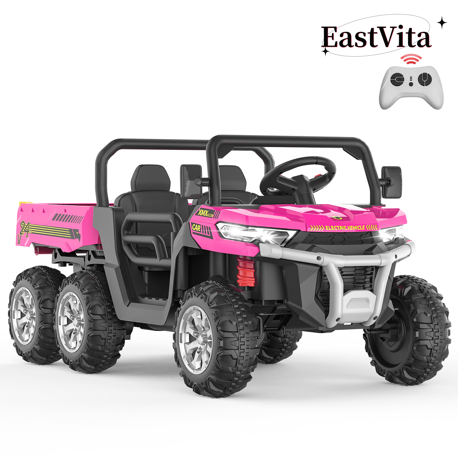EastVita Kids 24V Ride on Car Large Farm Tractor Dump Truck 6