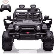 EastVita Kids 24V Ride on Car with Electric Remote Control Dual Drive Power Ride on Toys 2 Seats SUV Truck Wheels Vehicle