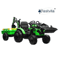 thumbnail image 1 of EastVita Kids 24V Ride on Toys Car Tractor, 2 in 1 Large Farm Tractors Excavator, EVA Tires, LED Lights, Music, USB for 3 Age +, 1 of 7
