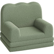 EastVita Kids Couch, 2-in-1 Comfy Toddler Couch Fold Out, Convertible Sofa to Lounger Foam Kids Chair with Soft Sherpa, Gift