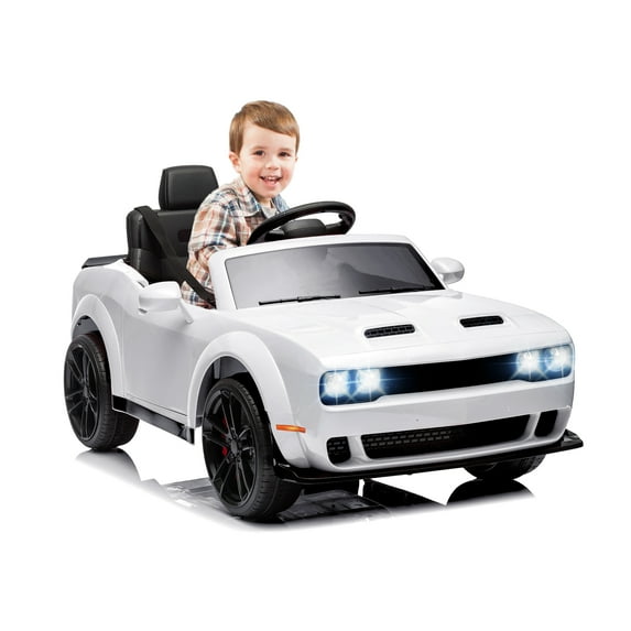 EastVita Kids Electric Car Licensed Dodge Challenger Ride On Car 12V Electric Vehicles Battery Powered with Remote Control, LED Lights, Bluetooth, MP3