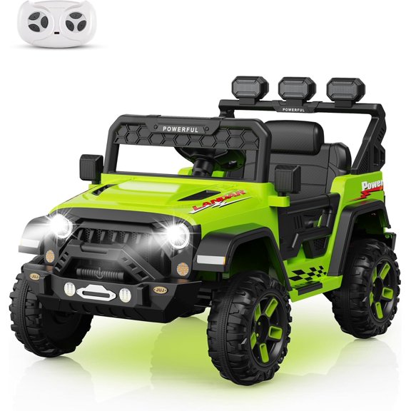 EastVita Kids Electric Vehicle for Ages 3-6, Ride on Car with 2.4G Remote Control, 12V Battery Powered Electric Car Green