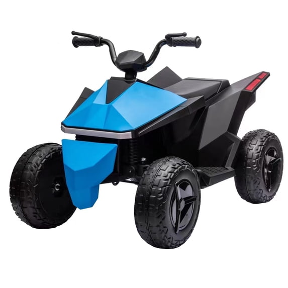 EastVita Kids Ride on ATV Toy 12V Battery Powered Multi-Functional Touch Screen Integrated Motorized Quad Toy Car with LED Lights Music