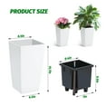 thumbnail image 1 of EastVita Merxent 22.5 Inch Tall Planter Set of 2, Indoor ＆ Outdoor Black Taper Planter with Shelf Insert, Self-Absorbing Plastic Flower Pots, Large Resin Plant Pots, 1 of 7