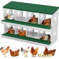 thumbnail image 1 of EastVita Nesting Boxes for Chickens, 8 Compartment Chicken Nesting Box, Metal Chicken Laying Boxes with Perch, Secure Lid, 1 of 7