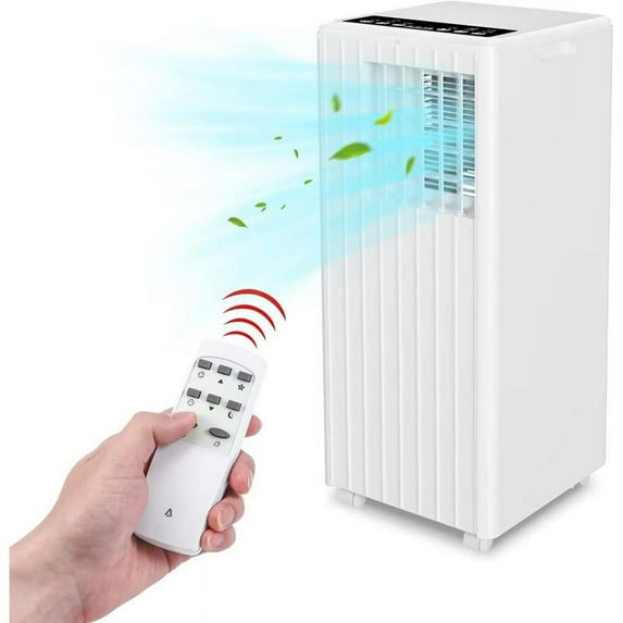 EastVita Portable Air Conditioner 8000 BTU, Air Conditioners for Room up to 350 sq.ft.(15x20 ft²), Compact Indoor AC Unit, Window Installation Kit & Remote Control for Home Office White