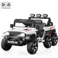 thumbnail image 1 of EastVita Ride on Car with 6 EVA Wheels&4WD, 24V Battery Powered Electric Car for Ages 3-6 Kids, Electric Vehicle with Remote Control, 4 motors, 3 Speeds, Music, Red White, 1 of 7