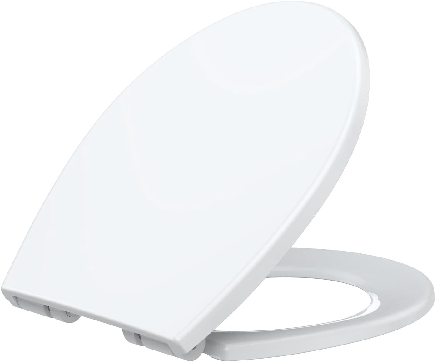 EastVita Round Toilet Seat with Slow Close Quick Release Hinges and Non-Slip Bumpers, White Toilet Seat with Quiet Close Easy to Install and Clean, Never Loosens - American Standard