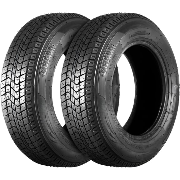 EastVita ST205/75D14 6PR Trailer Tires, 6PR Load Range C, 15in Fuel-saving Designed Trailer Tires，Set 2