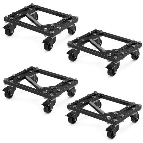 EastVita Set of 4 Heavy Duty Car Dolly with Lockable Casters V-Shaped Design for Moving Vehicles