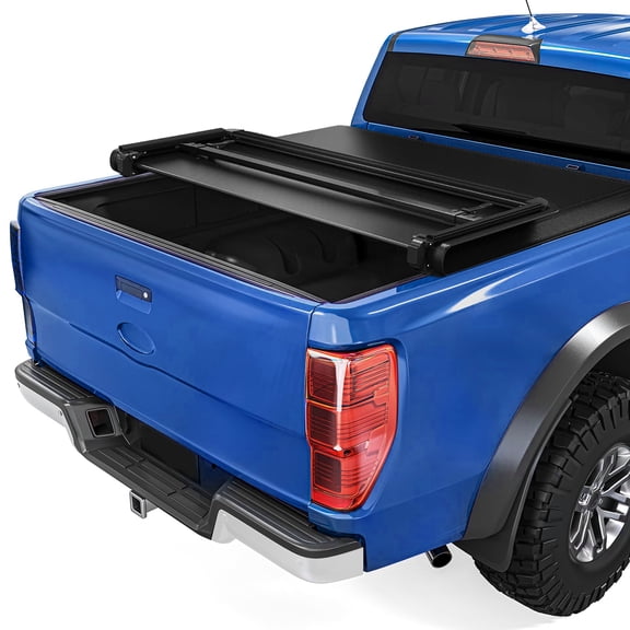 EastVita Soft Tri-Fold Truck Bed Tonneau Cover Compatible with 2020-2023 Jeep Gladiator Styleside 5'/60.5" Bed Black