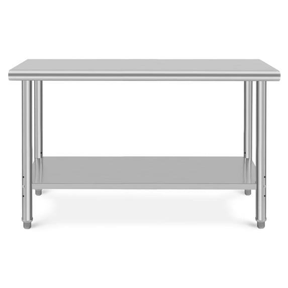 EastVita Stainless Steel Prep Table 60 x 24 Inch NSF Heavy Duty Commercial Kitchen Table with Undershelf Outdoor Cooking Table Dining Room Garage Laundry Room