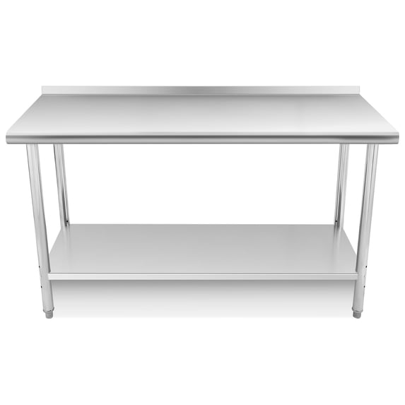 EastVita Stainless Steel Prep Table, 60 x 24 Inches Kitchen Work Tables with Wheels, NSF Commercial Worktable for Restaurant and Home