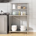 thumbnail image 1 of EastVita Stainless Steel Work Table with Overshelves 36 x 24 Inch Heavy Duty Kitchen Prep Table with Adjustable Shelf for Commercial Restaurant Warehouse Garage, 1 of 6