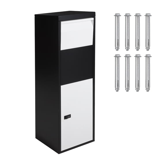 EastVita Steel Anti-Theft Package Delivery Box – 3.78 Cu Ft,Weatherproof,Heavy Duty Mailbox with Combination Lock,Porch & Driveway Package Delivery,White