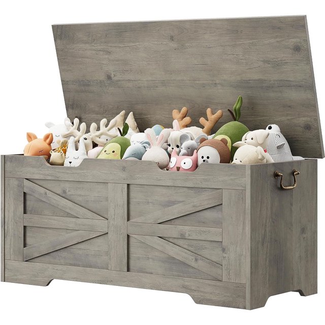 EastVita Extra Large Solid Wood Storage Chest, Modern Furniture, Kids