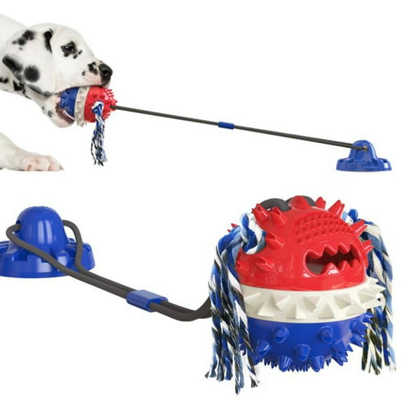 EastVita Suction Cup Dog Toy Thickened Enlarged Interactive Indestructible Dog Toy for Chewers Pets with Teeth Cleaning and Food Dispensing Features