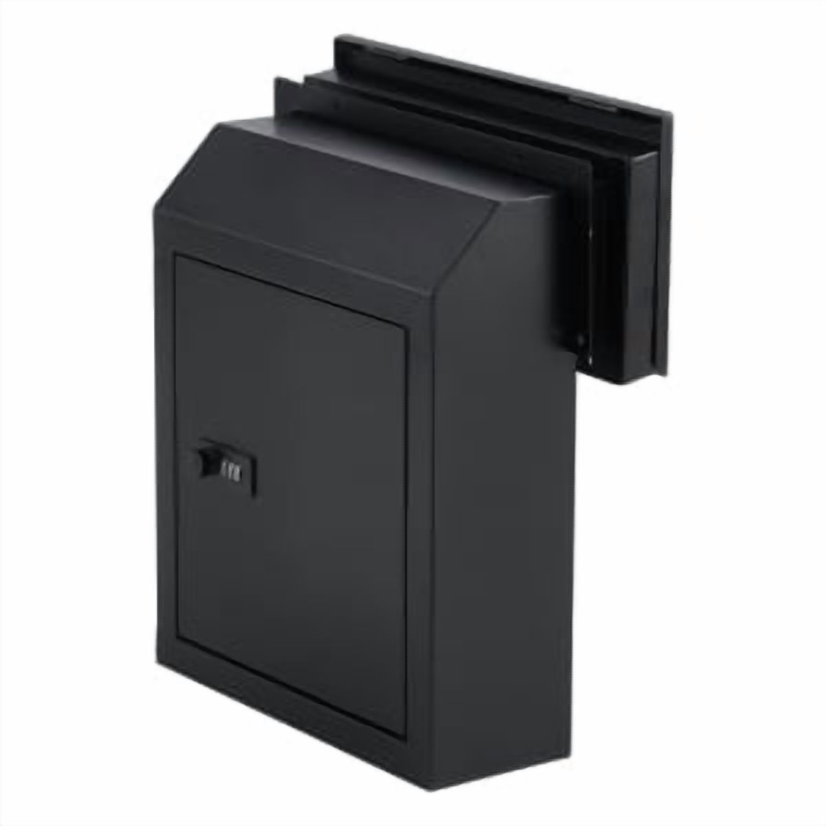 EastVita Through-The-Door Mail & Package Drop Box | Steel Construction with Combination Lock | 14x6x14in Black Security Mailbox for Packages, Newspapers & Key Storage
