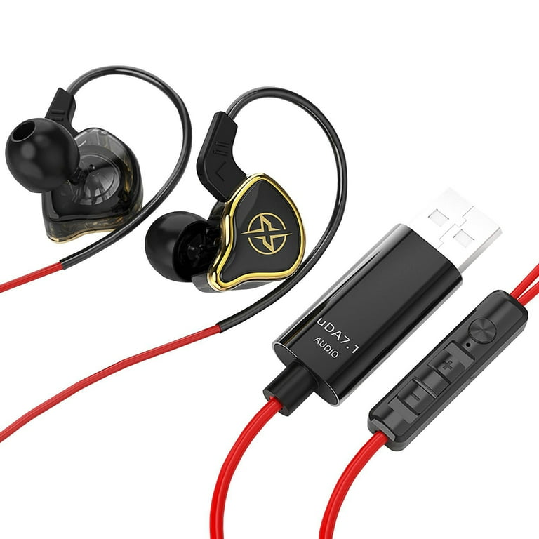 EastVita Ut 01 Gaming Headphones 7.1 channel Usb Interface Wire Controlled Bass Music Earphone With Microphone