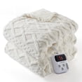 thumbnail image 1 of EastVita Washable Fast Heating Throw Blanket - Thick Tufted Sherpa Electric Blanket Throw with 10 Heating Levels and 10 Time Settings ETL Certified, 1 of 8