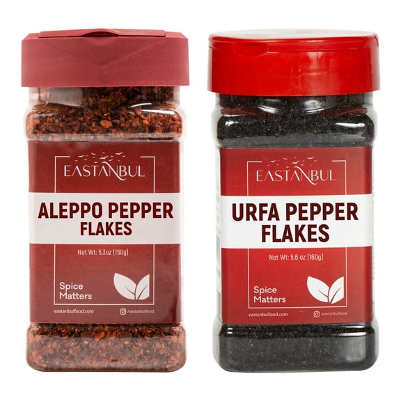 Eastanbul Aleppo Pepper Flakes, 5.3oz, and Urfa Biber Pepper Flakes, 5.6oz
