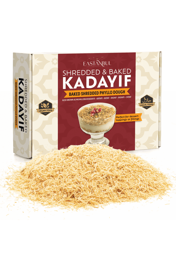 Baked Kataifi Shredded Fillo Dough, Kadayif, Toasted Katafi,8.8oz