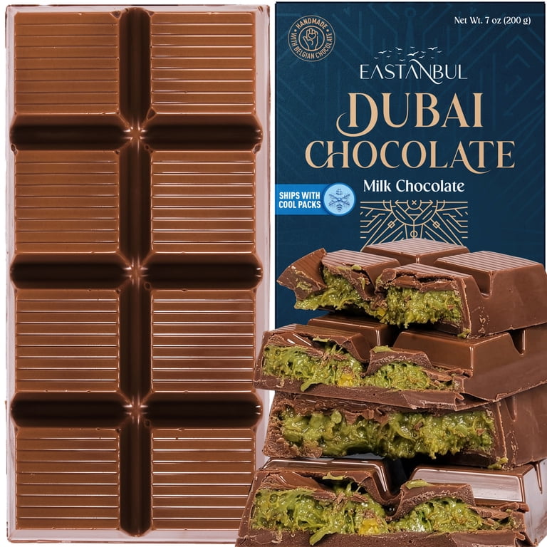 Eastanbul Dubai Chocolate Bar Pistachio, Kunafa, 7oz, Halal