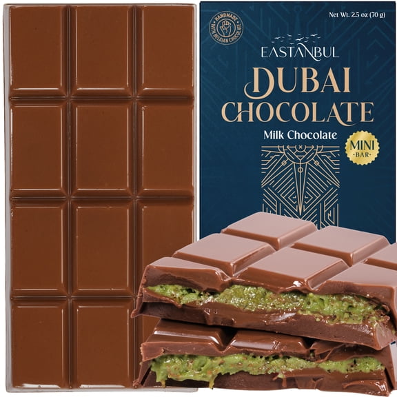 Eastanbul Dubai Chocolate Bar Pistachio, Mini Treat, Viral Candy, 2.5oz
