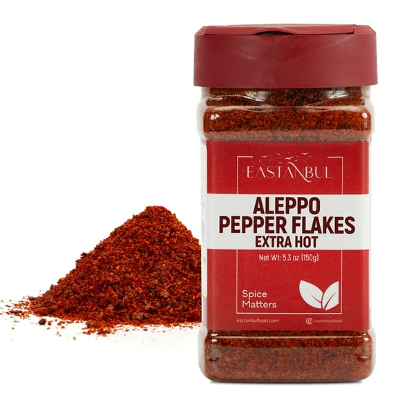 Eastanbul Hot Aleppo Pepper Flakes, Pul Biber, Crushed Red Pepper 5.3oz