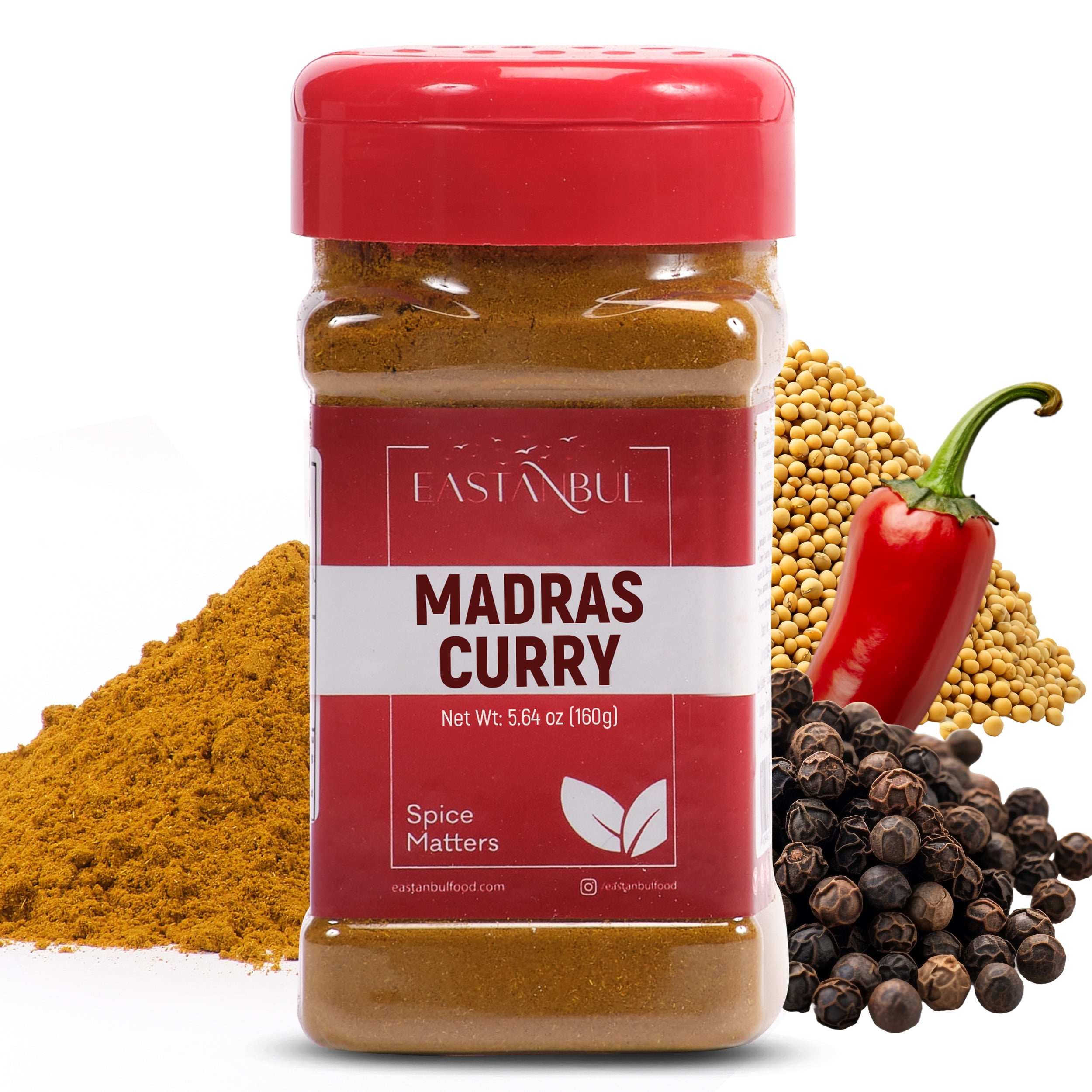 Eastanbul Madras Curry Powder, Traditional Indian Spice Blend, Vegan,5.64oz