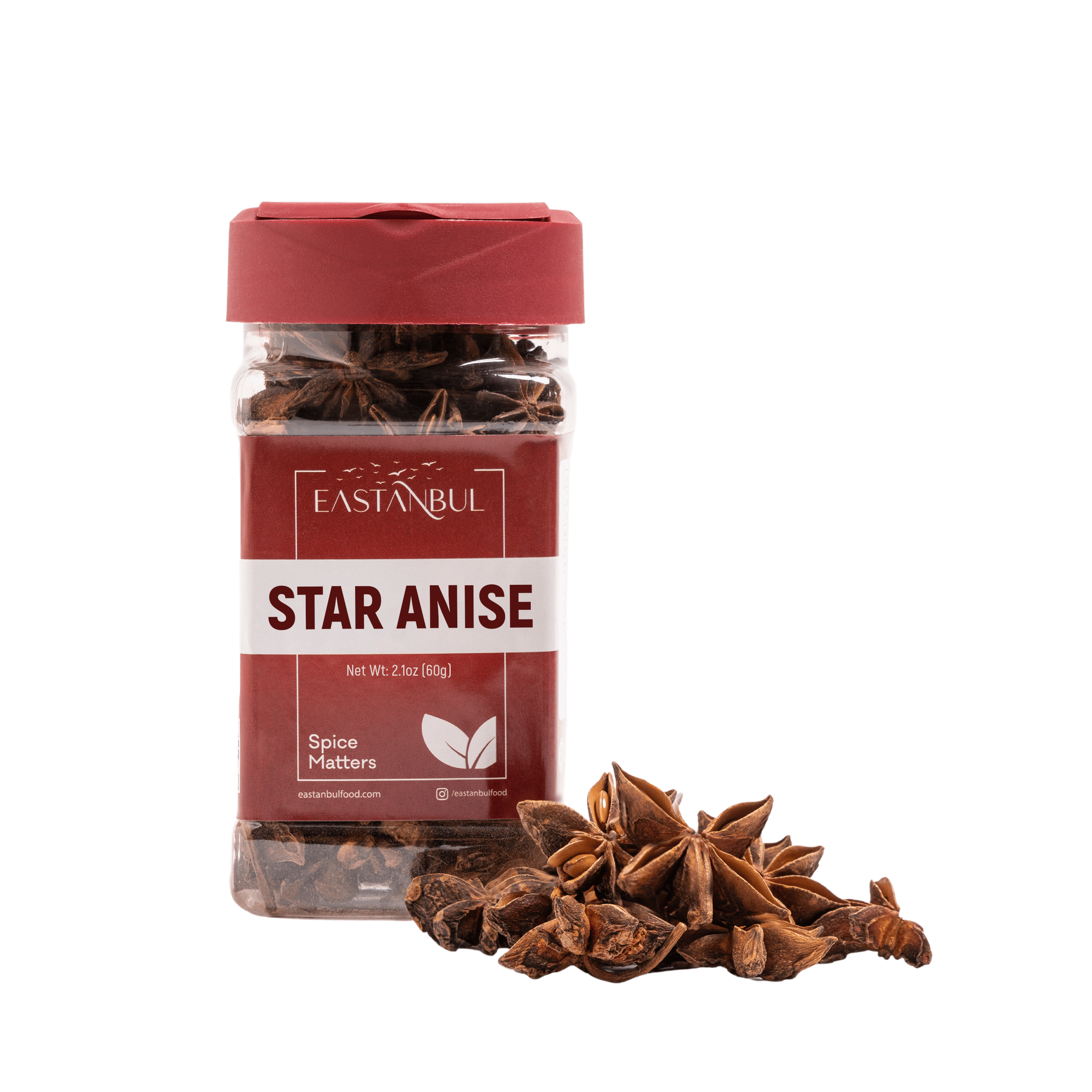 Eastanbul Star Anise Whole 2.1oz Natural Anise Tea Star Seeds, Anise