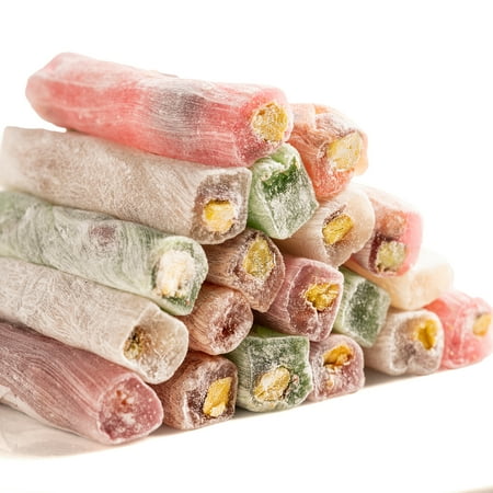 Eastanbul Turkish Delight Candy Sticks Pistachio Filled, Wick Lokum 17.6 oz