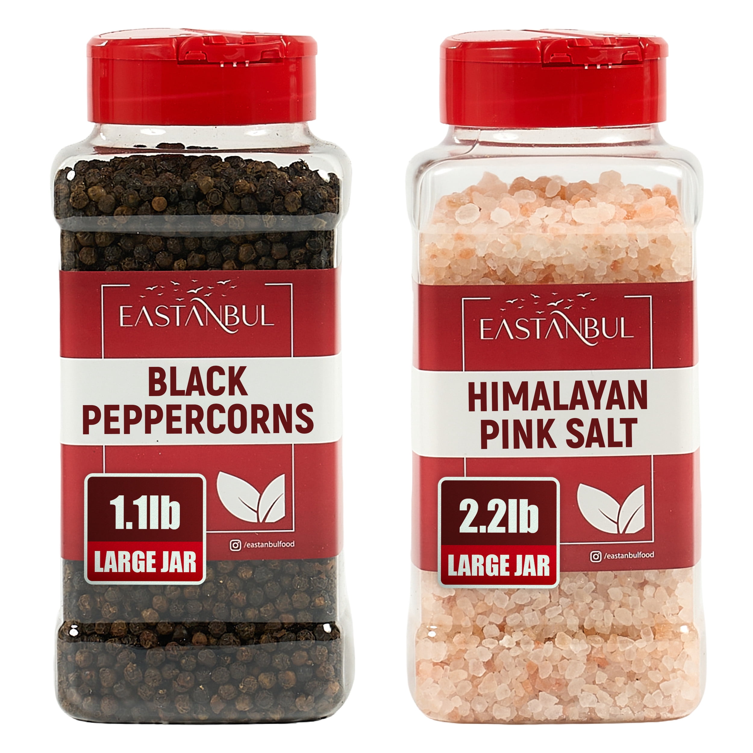 Eastanbul Salt and Pepper for Grinder Refill, Bulk Size, Large Refill Pack