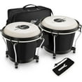 thumbnail image 1 of Eastar Bongo Drums 6” and 7” for Kids Adults Beginners Professional Wood Percussion Instrument with Bag and Tuning Wrench, Black, 1 of 7