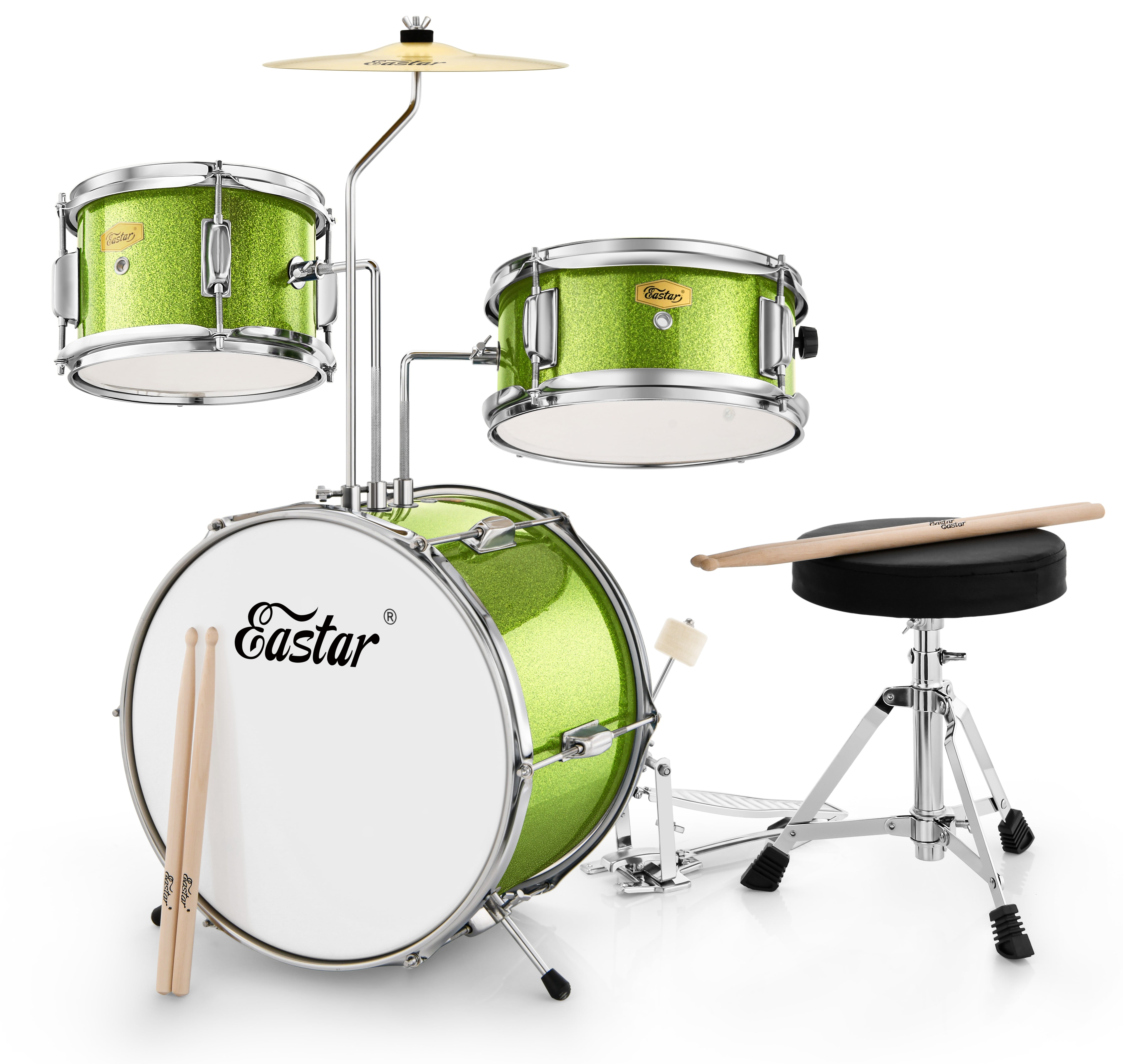 Eastar Drum Set for Kids, 3 Drums 1 Cymbal Percussion Kit, Beginners