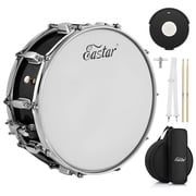 Eastar Student Beginner Snare Drum Set 14X5.5 Inch Marching Snare Drums Kit with Gig Bag, Drumsticks, Mute Pad, Drum Keys, Black