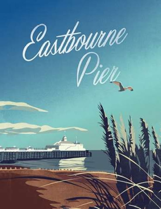 Eastbourne Pier Canvas Art - Adam McNaught-Davis (22 x 28)
