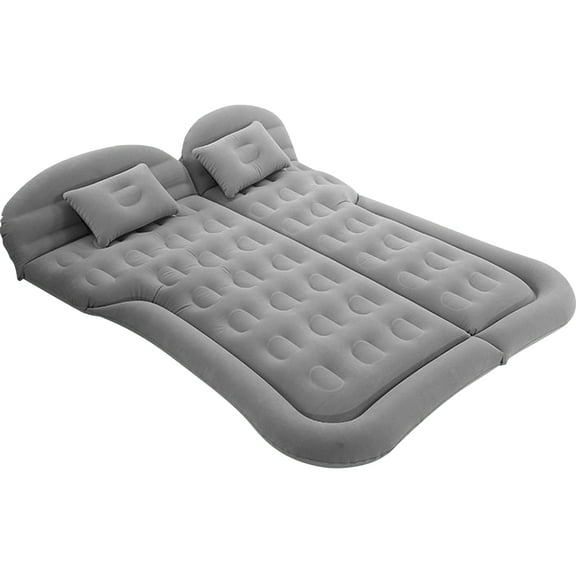 Eastbuy Inflatable Car Air Mattress, SUV Travel Camping Bed with 6 Air Chambers, Waterproof Flocking Fabric, Gray