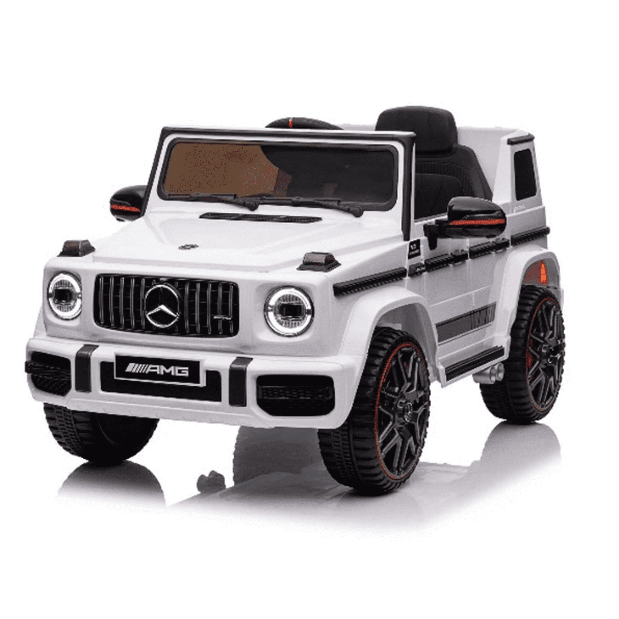East doll 12V Power Ride on Toys for Toddlers, Kid Electric Car, G63 G Wagon Licensed Mercedes-Benz with Remote Controls, Aged 3Y+,White