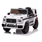 East doll 12V Power Ride on Toys for Toddlers, Kid Electric Car, G63 G Wagon Licensed Mercedes-Benz with Remote Controls, Aged 3Y+,White
