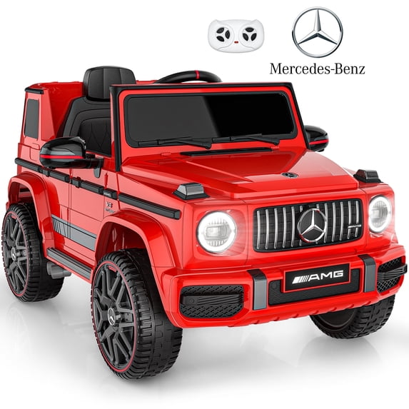 East Doll 12V Kids Ride on Toys, Electric Car for Toddler, Mercedes-Benz Licensed G63 G Wagon Ride on Car for Toddler, Kids Power Ride ons with Remote Control, Bluetooth, LED Lights, Red