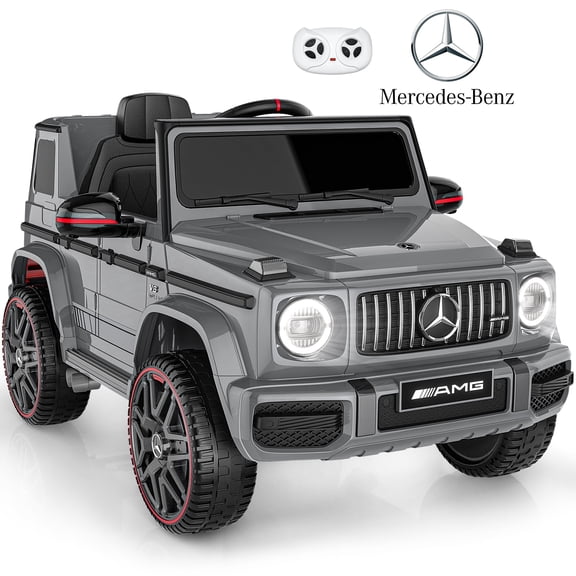East Doll 12V Kids Ride on Toys, Electric Car for Toddler, Mercedes-Benz Licensed G63 G Wagon Ride on Car for Toddler, Kids Power Ride ons with Remote Control, Bluetooth, LED Lights, Gray
