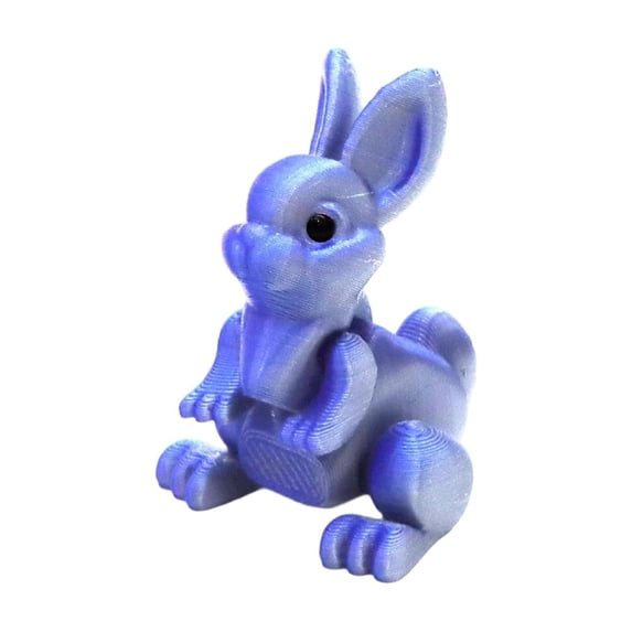 Easter 1.97in 3D Printed Blue Bunny Figurine Mini Tabletop Ornament for Spring Display Easter Decorations For Home Cute Easter Decor Bunny Statue