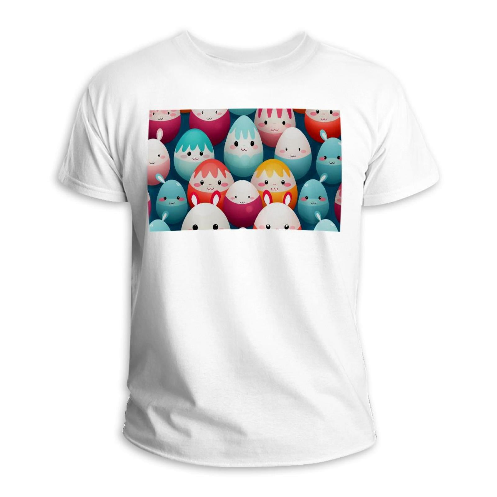 Easter 100 Cotton White TShirt for Men Classic Fit Crewneck Tee