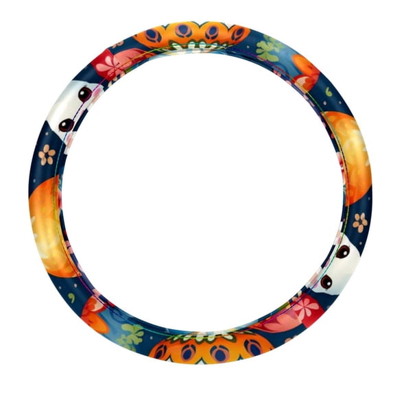 Easter 14.5 Inch Printing PVC Leather Car Wheel Cover, Steering Wheel Cover, Auto Accessories